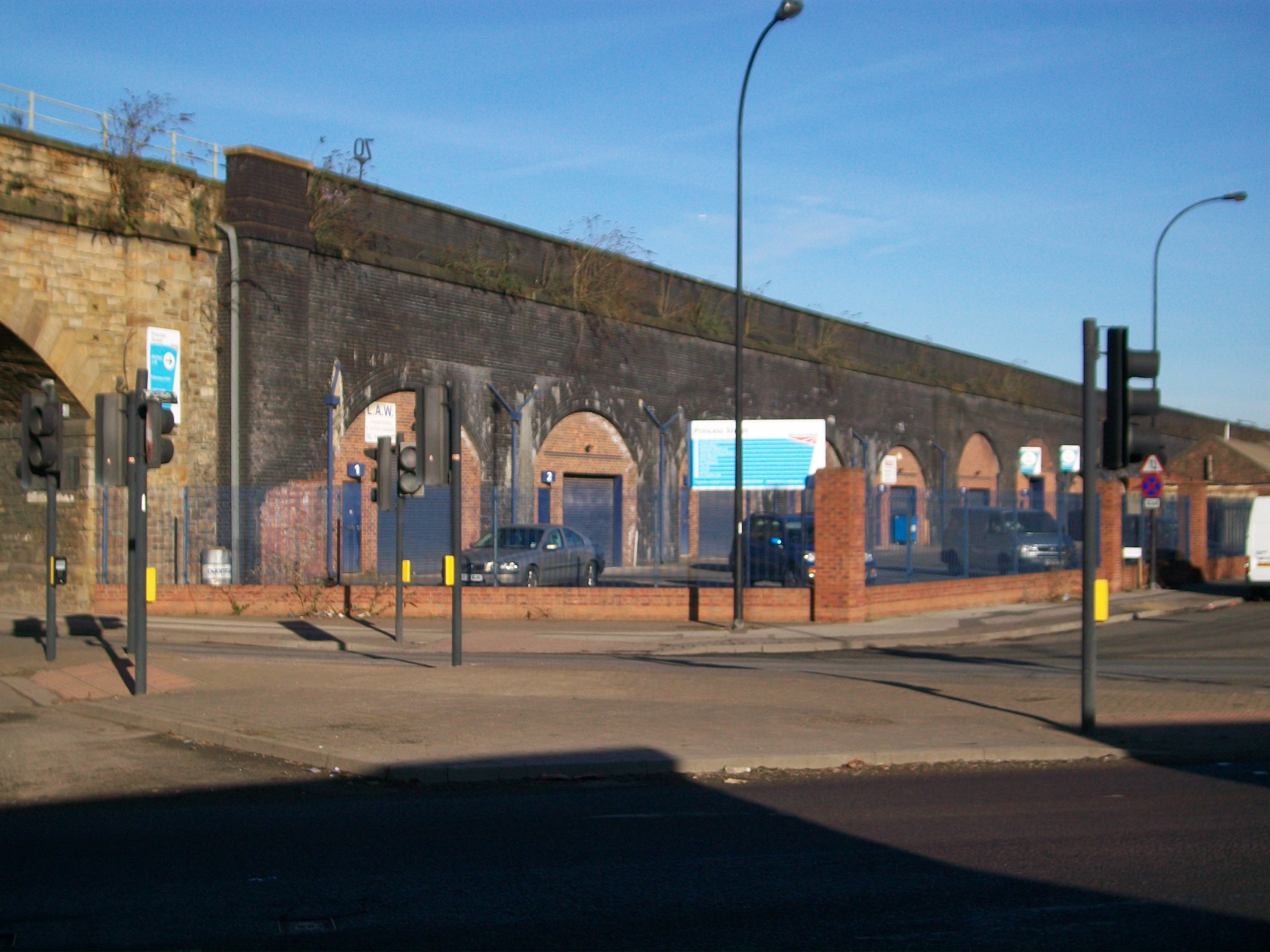 Railway viaduct, from Attercliffe Road